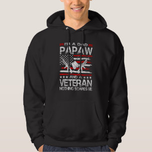 Ik ben vader Papaw Veteran vaderdag Hoodie