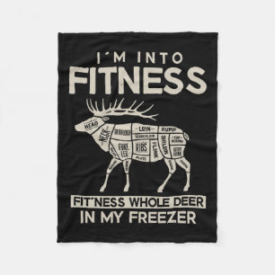 Ik ben van fitness herten in mijn vriezer jacht fleece deken