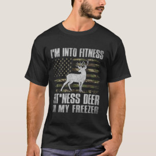 Ik ben van fitness herten in mijn vriezer jacht t-shirt