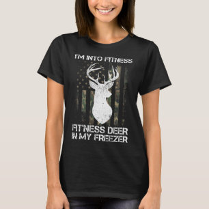 Ik ben van fitness herten in mijn vriezer jager t-shirt