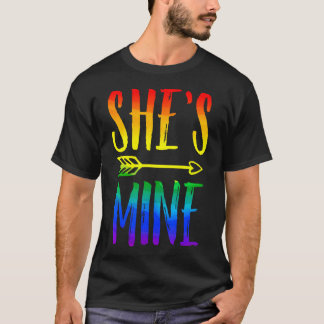 Ik ben van haar Ze is van mij Matching LGBT Pride T-shirt