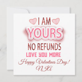 Ik ben van jou Geen Restituties Hart Foto Valentij Feestdagenkaart