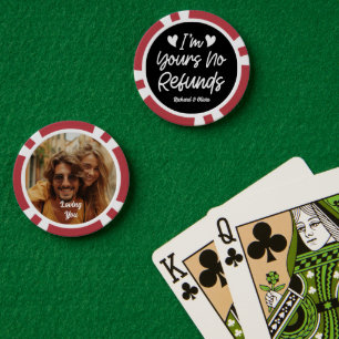Ik ben van jou Geen Restituties Valentijnsdag Scha Poker Chips