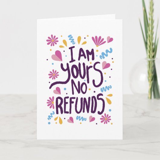 Ik ben van jou geen terugbetaling kaart (Voorkant)