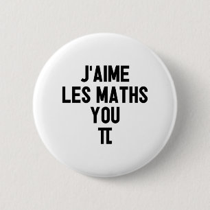 IK BEN VAN MATHS, YOU-PI. (leraar, school) Ronde Button 5,7 Cm