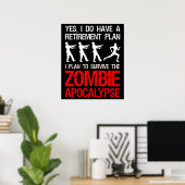 Ik ben van plan de Zombie Apocalyps te overleven Poster (Thuiskantoor)