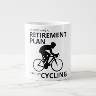 Ik ben van plan om te fietsen als ik met pensioen extra grote beker