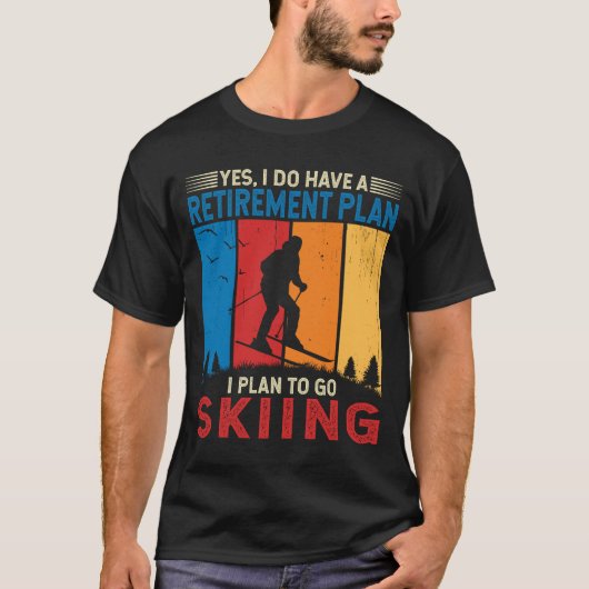 Ik ben van plan om te gaan skiën Grappige wintersk T-shirt (Voorkant)