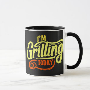 Ik ben vandaag aan het grillen met een reismok mok