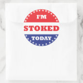 Ik ben vandaag gestopt ronde sticker (Tas)