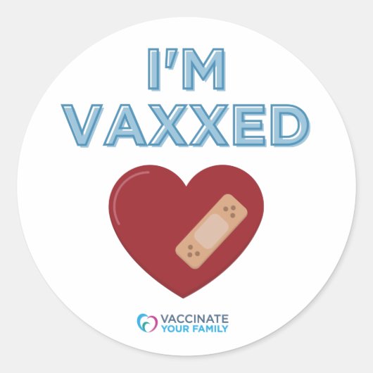 Ik ben Vaxxed Ronde Sticker (Voorkant)