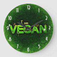 Ik ben Vegan geschreven met een grassy Natuur text