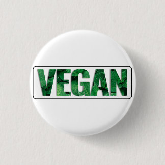 Ik ben Vegan, Typografisch Design Ronde Button 3,2 Cm