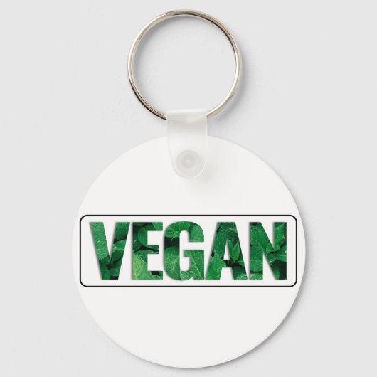 Ik ben Vegan, Typografisch Design Sleutelhanger (Voorkant)