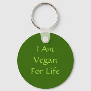 Ik ben Vegan voor het leven. Groen. Slogan. Person Sleutelhanger