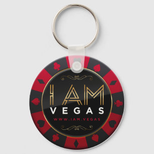 IK BEN VEGAS POKER CHIP SLEUTELHANGER