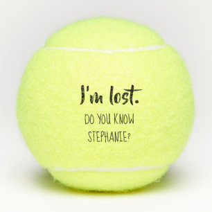 Ik ben verdwaald kent u de eigenaar humor grappig tennisballen