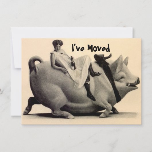 Ik ben verhuisd boerderij land ranch  aankondiging (Voorkant)