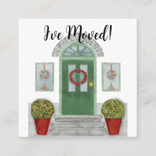 Ik ben verhuisd. kerstkaart informatiekaartje