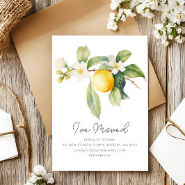 Ik ben verhuisd | Lemon Blossom Nieuw Adres Aankondigingskaart