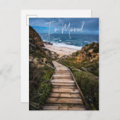 Ik Ben Verhuisd Nieuw Adres Aankondiging Strand Oc (Voorkant / Achterkant)