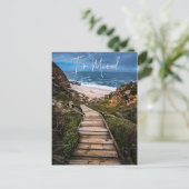 Ik Ben Verhuisd Nieuw Adres Aankondiging Strand Oc (Staand voorkant)