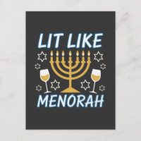 Ik ben verlicht als Menorah Hanukkah Joodse Menora