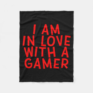 Ik ben verliefd op een gamer Cute Valentijnsdag Ga Fleece Deken