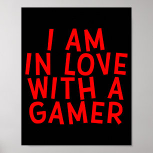 Ik Ben Verliefd Op Een Gamer Schattig Valentijnsda Poster