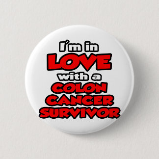 Ik ben verliefd op een overlevende van darmkanker ronde button 5,7 cm
