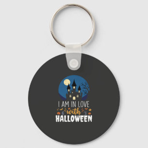 Ik ben verliefd op Halloween spookkasteel_1 Sleutelhanger