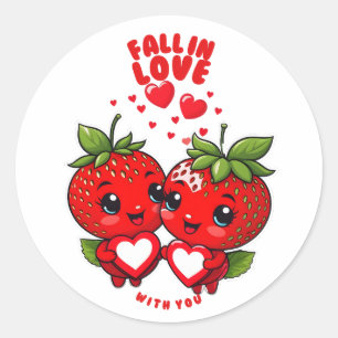 Ik ben verliefd op je. ronde sticker