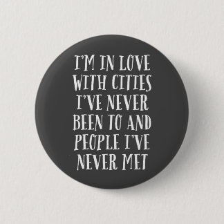 Ik ben verliefd op steden ronde button 5,7 cm
