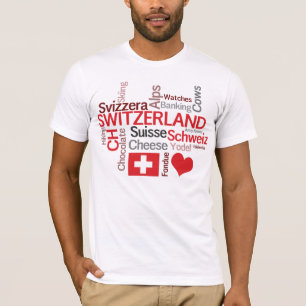 Ik ben verliefd op Zwitserland! Zwitsers thema T-shirt