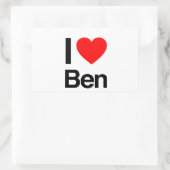 ik ben verliefd rechthoekige sticker (Tas)