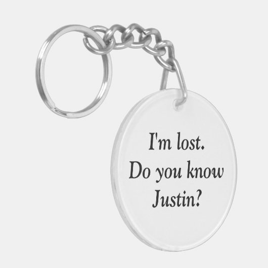 Ik ben verloren Gepersonaliseerde Naam Custom Sleutelhanger (Voorkant Links)