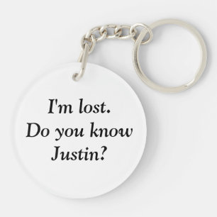 Ik ben verloren Gepersonaliseerde Naam Custom Sleutelhanger