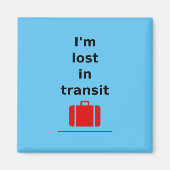 Ik ben verloren in Transit Travel Suitcase Light-C Magneet (Voorkant)