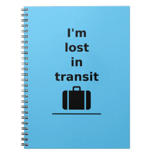 Ik ben verloren in Transit Travel Suitcase Light-M Notitieboek