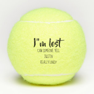 Ik Ben Verloren Schreeuw Om Eigenaar Humor Grappig Tennisballen