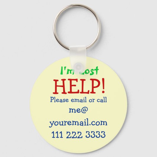 Ik ben verloren Sleutelhanger (Voorkant)