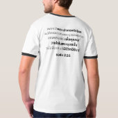 Ik ben verlost (In het Thais, met een woordspeling T-shirt (Achterkant)