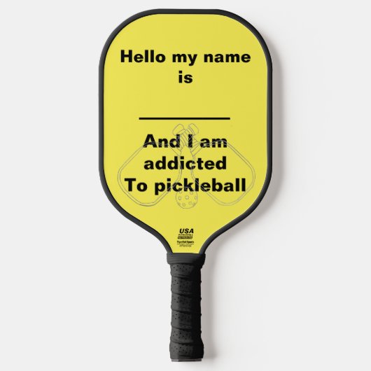 Ik ben verslaafd aan pickleball paddle (Voorkant)