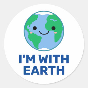 Ik ben vertrouwd met het klimaatveranderingsbewust ronde sticker