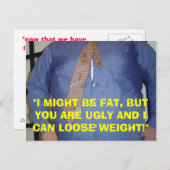 IK BEN VET, JE BENT GOED - POST KAART (Voorkant / Achterkant)