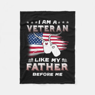 Ik ben veteraan zoals mijn vader voor mij veteraan fleece deken