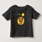 Ik ben vier leeuwgele ballon kinder shirts (Voorkant)