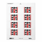 IK BEN VIETNAMESE ETIKET (Full Sheet)