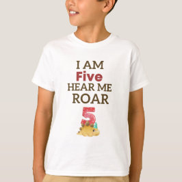 Ik ben vijf die me horen roeren, gepersonaliseerde t-shirt