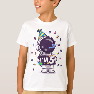 Ik ben vijf jaar astronaut t-shirt